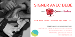 Atelier Signer avec bébé - Graine de Bonheur @ Graine de Bonheur